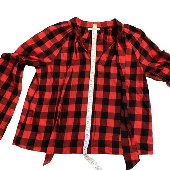 Madewell Buffalo Plaid Top Size Small Christmas Holiday Winter - Picture 5 of 6